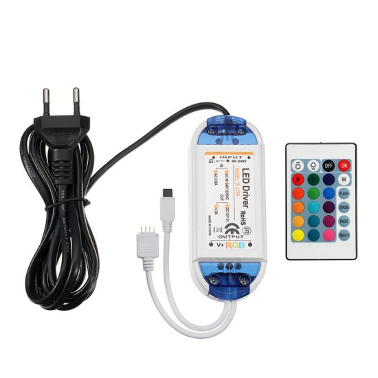 DC 12V LED Controller Remote Controller with 24 Key Remote Control RGB LED Light Strip Controller