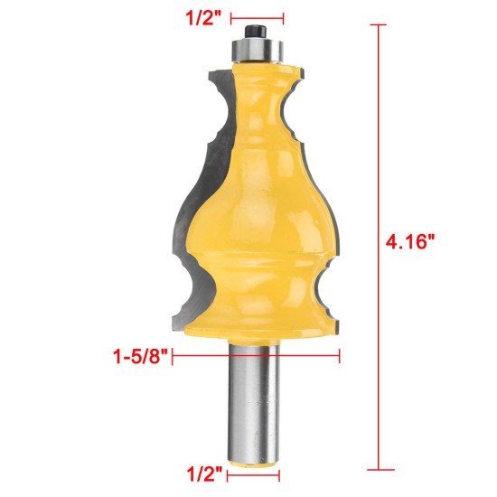 1/2 Inch Shank Router Bit Medium Elegant Carbide Frame Woodworking Chisel Cutter