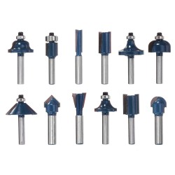 12/15Pcs 1/4 Inch Shank Router Bit Set Woodworking 6.35mm Shank Drill Bits For Trimming Engraving Machine 12/15Pcs 1/4 Inch Shank Router Bit Set Woodworking 6.35mm Shank Drill Bits For Trimming Engraving Machine
