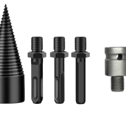 4pcs Firewood Splitter Drill Bit Chopping Wood Drill Firewood Drill Bit Chop Wood Splitting Tool