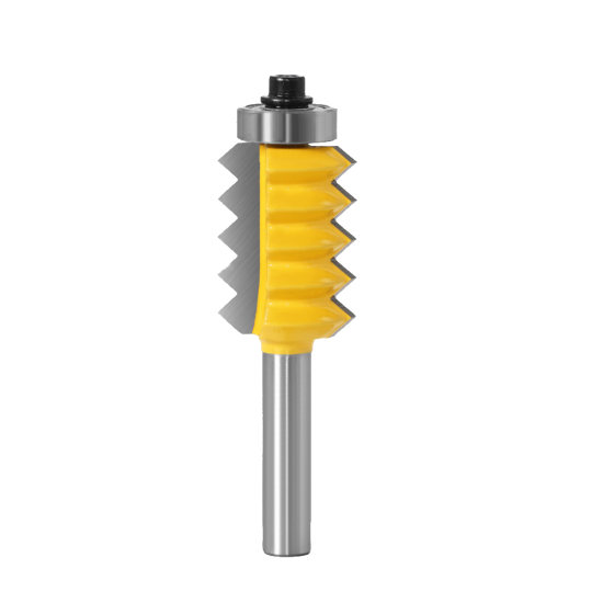 8mm Shank Multi-tooth V Joint Router Bit for Wood Tenon Cone Slotting Cutter Wave Splicing Cutter