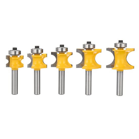 8mm Shank Round Over Router Bit 1/4 to 5/8 Inch Woodworking Edging Router Chisel Groove Cutter