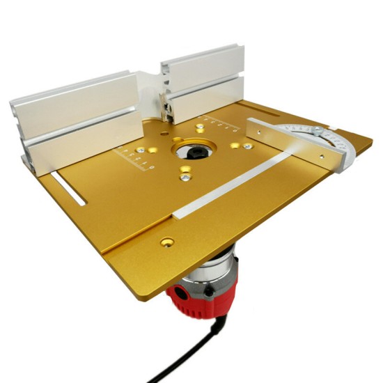 Aluminium Ally Woodworking Router Table Insert Plate Miter Gauge WorkBenches Wood Router Multifunctional Trimmer Engraving Machine