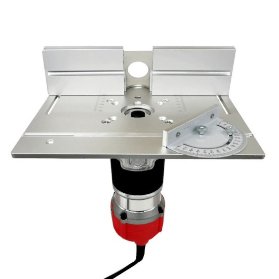 Aluminium Ally Woodworking Router Table Insert Plate Miter Gauge WorkBenches Wood Router Multifunctional Trimmer Engraving Machine