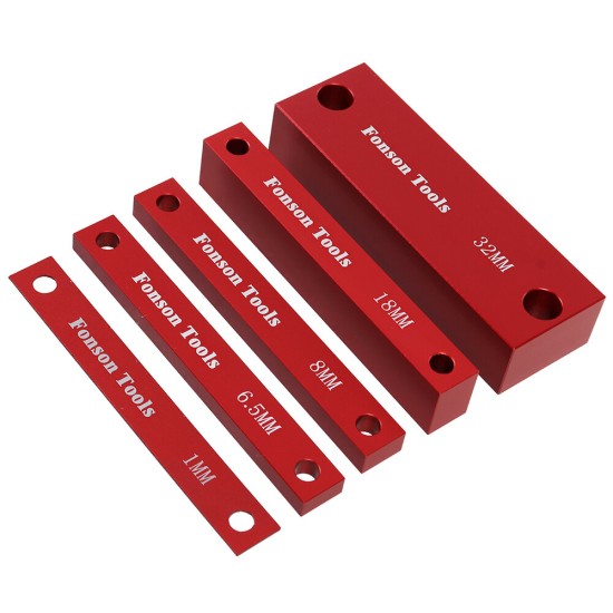 9pcs Metric Inch Woodworking Setup Blocks Height Gauge Precision Aluminum Alloy Setup Bars for Router and Table Saw Accessories