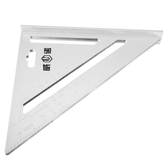 200mm Aluminum Ruler Speed Square Protractor Miter Framing Measuring Tool