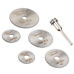 6pcs HSS Circular Saw Blade Set with 3.2mm 6mm Extension Rod Shank for Rotary Tools 6pcs HSS Circular Saw Blade Set with 3.2mm 6mm Extension Rod Shank for Rotary Tools