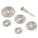 6pcs HSS Circular Saw Blade Set with 3.2mm 6mm Extension Rod Shank for Rotary Tools