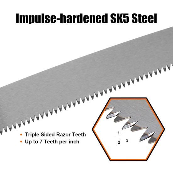 TS-DS5 350mm Straight Saw Use for Gardening, Camping, Tree Trimming, Cutting Wood Branches