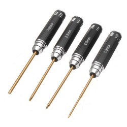 4pcs 1.5/2.0/2.5/3.0mm Hex Screwdriver Bit HSS Titanium Coated Screwdriver 4pcs 1.5/2.0/2.5/3.0mm Hex Screwdriver Bit HSS Titanium Coated Screwdriver