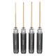 4pcs 1.5/2.0/2.5/3.0mm Hex Screwdriver Bit HSS Titanium Coated Screwdriver