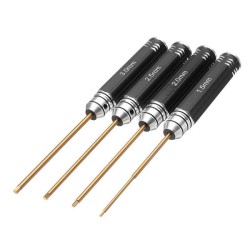 4pcs 1.5/2.0/2.5/3.0mm Hex Screwdriver Bit HSS Titanium Coated Screwdriver 4pcs 1.5/2.0/2.5/3.0mm Hex Screwdriver Bit HSS Titanium Coated Screwdriver
