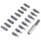 1/4 Inch Hex Shank 17 In 1 Screwdriver Bits Alloy Steel Connecting Rod Cross Slotted Hexagon Socket Screwdriver Bit Set