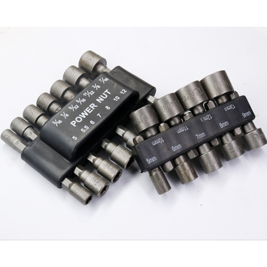 Drill Bit Adapter Hexagon Power Nut Driver Drill Bit Socket Screwdriver Wrench Set for Electric Screwdriver
