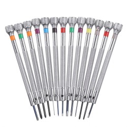 13pcs 0.6mm~2.0mm Watchmakers Eyeglasses Watch Screwdriver Precision Repair Tools Set 13pcs 0.6mm~2.0mm Watchmakers Eyeglasses Watch Screwdriver Precision Repair Tools Set
