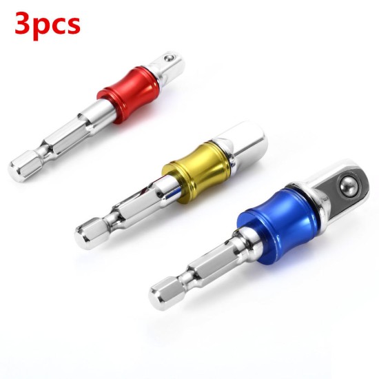 3PCS Hex Socket Driver Extension Bar Adapter For Electric Screwdriver Tool