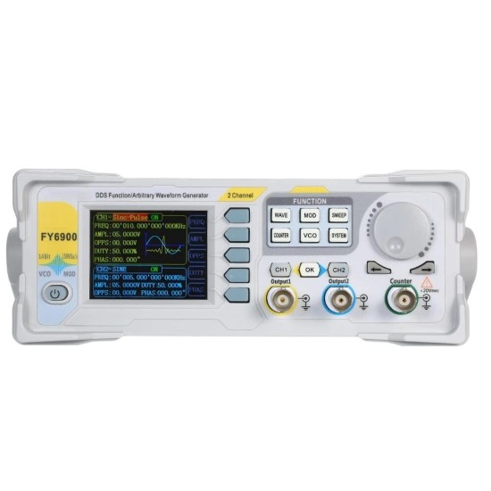 FY6900 100MHz Signal Generator High Precision Digital DDS Dual-channel Function Signal/Arbitrary Waveform Generator