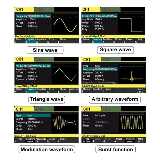 2-Channel Arbitrary Waveform Generator 15MHz 300MSa/s DDS Function Signal Source Frequency Generator HDG3012B