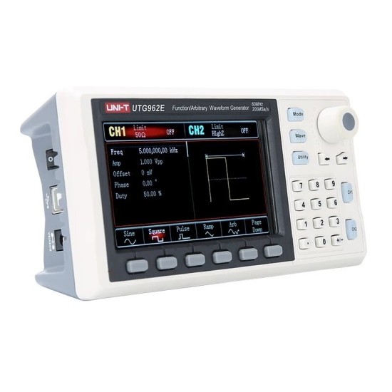 UTG932E UTG962E Function Arbitrary Waveform Generator Signal Source Dual Channel 200MS/s 14bits Frequency Meter 30Mhz 60Mhz