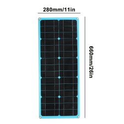 18V 30W Solar Panel Dual DC&USB Monocrystaline Flexible Solar Charger w/ 10A Solar Controller 18V 30W Solar Panel Dual DC&USB Monocrystaline Flexible Solar Charger w/ 10A Solar Controller