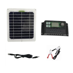 50W Solar Panel Kit W/ 10A/30A/60A/100A Dual DC Current Solar Controller 12V Battery Charger For RV Camping Carava 50W Solar Panel Kit W/ 10A/30A/60A/100A Dual DC Current Solar Controller 12V Battery Charger For RV Camping Carava