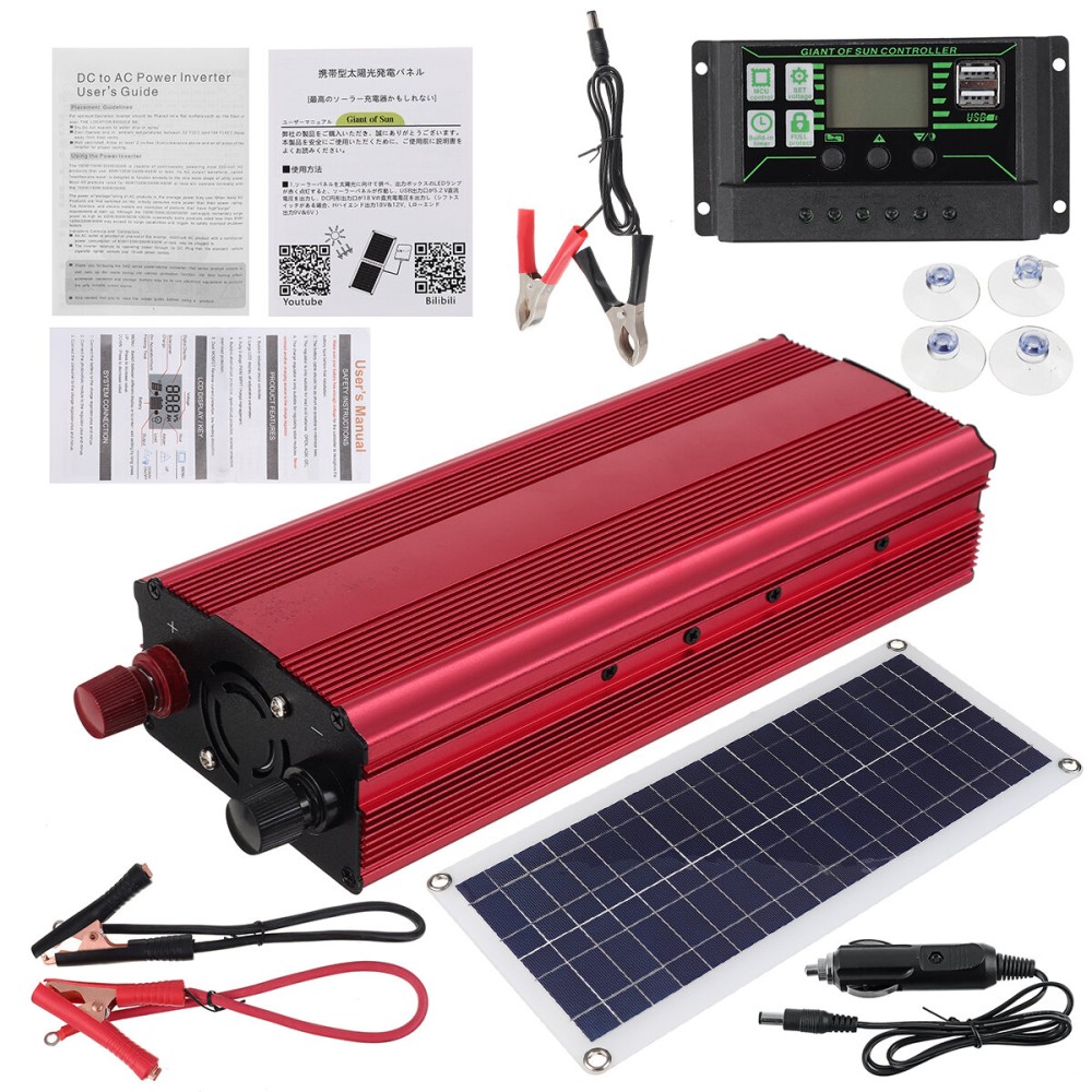 Solar Power System Inverter Kit 10A/30A/60A/100A Charge Controller ...