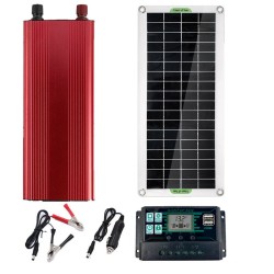 Solar Power System Inverter Kit 10A/30A/60A/100A Charge Controller 2000W Solar Inverter Set Solar Power System Inverter Kit 10A/30A/60A/100A Charge Controller 2000W Solar Inverter Set