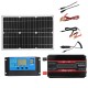 Solar Power System Kit 18V Solar Panel 4000W 12V to 110V/220V Inverter 30A 12/24V Charge Controller USB Kit