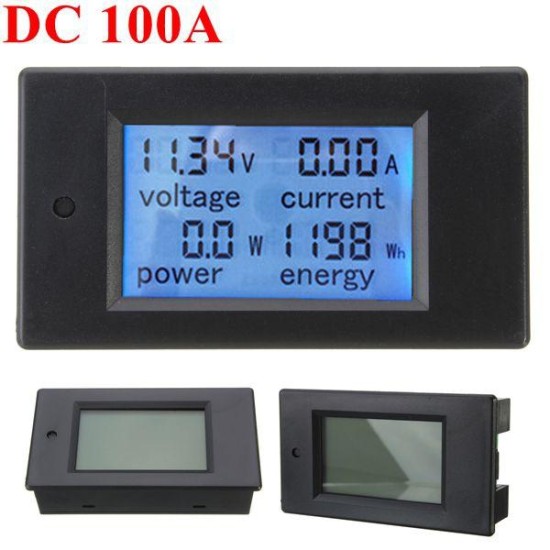 100A DC Digital Multifunction Power Meter Energy Monitor Module Volt Meterr Ammeter 6.5V-100