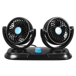 12V Adjustable Double 360 Degrees Mini Oscillating Fan Rotation Cooling Fan Air Conditioner 12V Adjustable Double 360 Degrees Mini Oscillating Fan Rotation Cooling Fan Air Conditioner