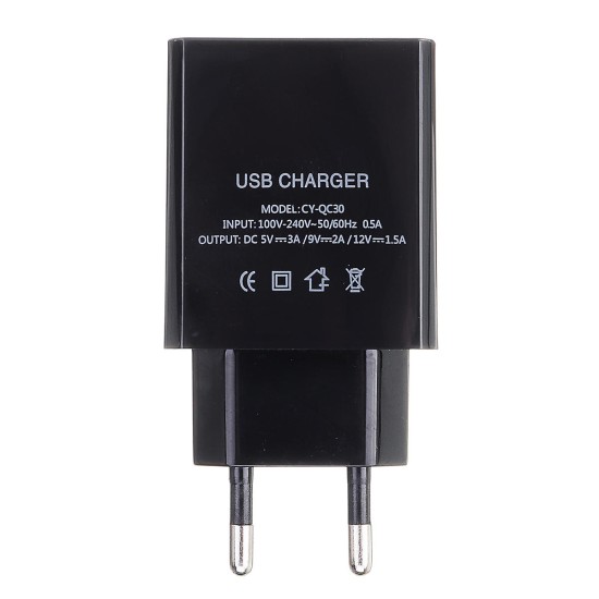 18W DC 5V USB QC3.0 Fast Charging Wall Charger