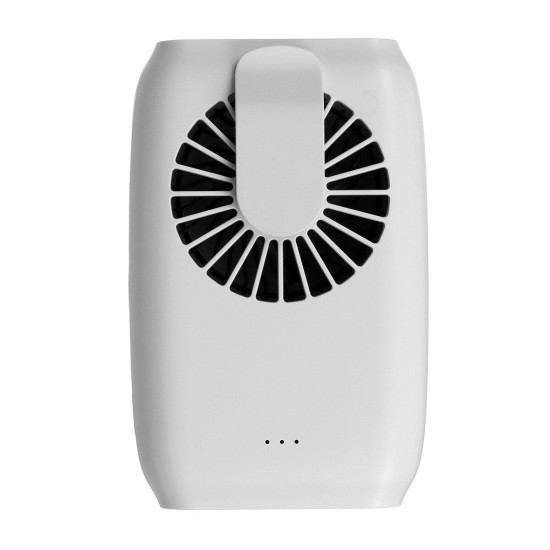 2000mAh Portable Mini Fan Dual-purpose Waist Fan USB Desktop Cooling Fan Hanging Neck Air Cooler