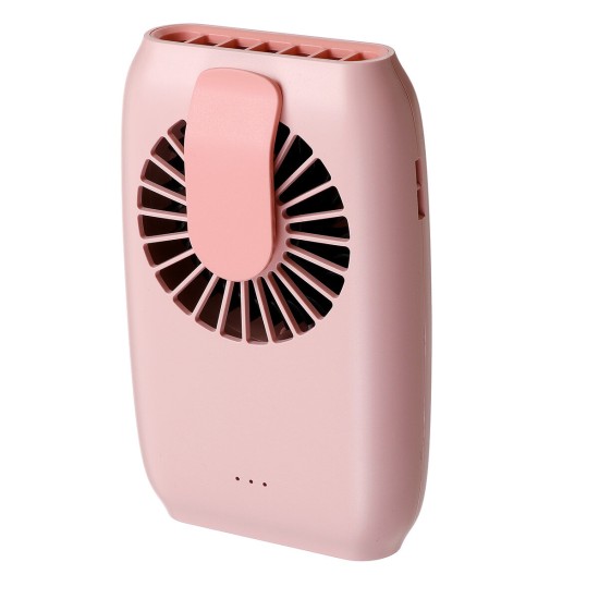 2000mAh Portable Mini Fan Dual-purpose Waist Fan USB Desktop Cooling Fan Hanging Neck Air Cooler