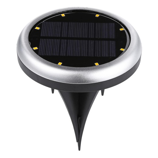 2X 8 LED Solar Power Buried Light Underground Lamp IP66 Waterproof Outdoor Path Way Garden Decking Lamp