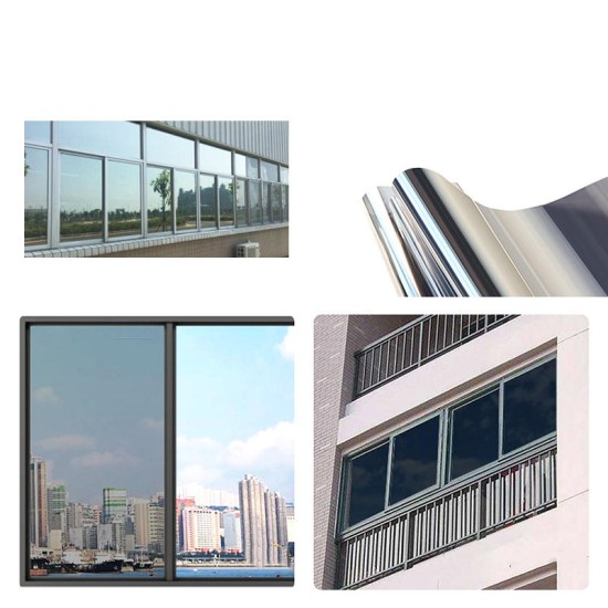 40cm x 1M/ 3M/ 5M One Way Mirror Window Tint Window Film Privacy Reflection Tint Film