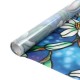 45*100cm 3D Window Decoration Orchid Flower Stained Glass Window Film Sticker DIY UV Blocking Film