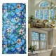 45*100cm 3D Window Decoration Orchid Flower Stained Glass Window Film Sticker DIY UV Blocking Film