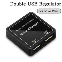5V 3A Dual USB Solar Panel Batter Regulator Power Charge Controller Black 5V 3A Dual USB Solar Panel Batter Regulator Power Charge Controller Black