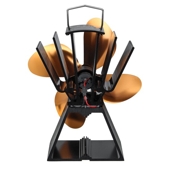 6 Inch Quiet Mini 4 Blades EQ3-NK Stove Fan Fireplace Fire Heat Power Saving Ecofan