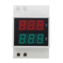 AC 80-300V Din Rail AC LED Dual Display Volt Meter Ammeter Voltage Ampere Gauge AC 80-300V Din Rail AC LED Dual Display Volt Meter Ammeter Voltage Ampere Gauge