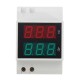 AC 80-300V Din Rail AC LED Dual Display Volt Meter Ammeter Voltage Ampere Gauge