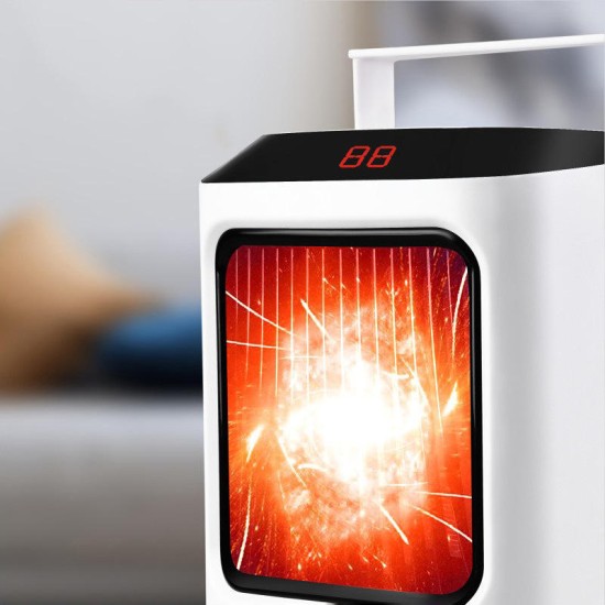 1000W Smart Electric Heater Portable PTC Ceramic Heating Fan Timing Cold & Warm Winter Warmer Remote Control Colorful Night Light Overheat Protection