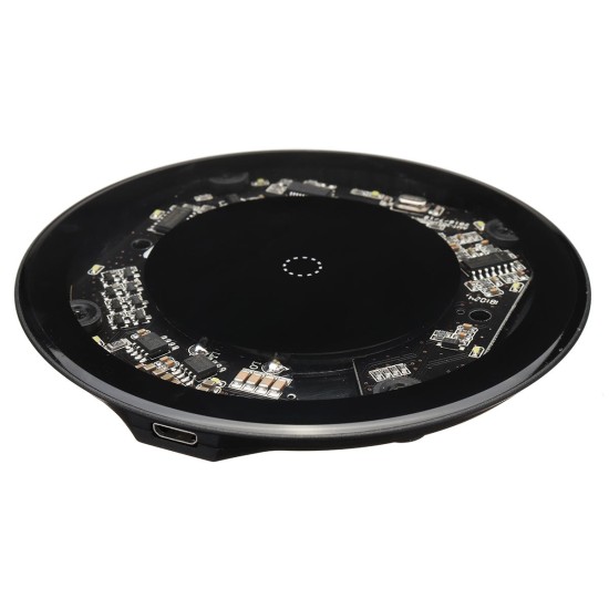DC 5V 10W QI Fast Wireless Charger Acrylic Transparent Pad For iPhone Xs Max X Samsung S9+