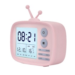 DC 5V Digital Alarm Clock Temperature Display Cartoon Bedside Student Backlight DC 5V Digital Alarm Clock Temperature Display Cartoon Bedside Student Backlight