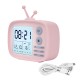 DC 5V Digital Alarm Clock Temperature Display Cartoon Bedside Student Backlight