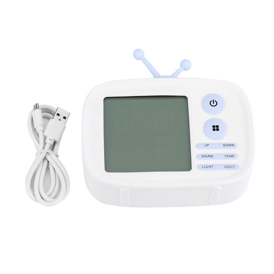 DC 5V Digital Alarm Clock Temperature Display Cartoon Bedside Student Backlight