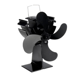 Dispaly Eco Friendly 4-Blade Heat Powered Stove Fan for Wood/Log Burner/Fireplace 203CFM Thermal Power Fan With Thermometer Dispaly Eco Friendly 4-Blade Heat Powered Stove Fan for Wood/Log Burner/Fireplace 203CFM Thermal Power Fan With Thermometer