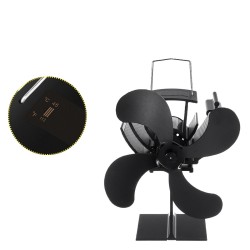 Dispaly Eco Friendly 4-Blade Heat Powered Stove Fan for Wood/Log Burner/Fireplace 203CFM Thermal Power Fan With Thermometer Dispaly Eco Friendly 4-Blade Heat Powered Stove Fan for Wood/Log Burner/Fireplace 203CFM Thermal Power Fan With Thermometer