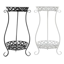European Wrought Iron Metal Flower Pot Stand Double Floor Plant Rack European Wrought Iron Metal Flower Pot Stand Double Floor Plant Rack