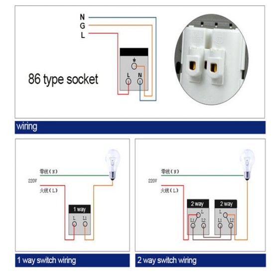 C30-86-M5 Wall Switch Light Dimmer Panel Ivory White AC 110~250V